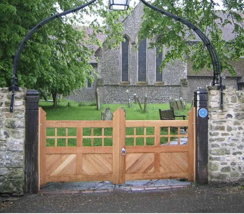 Hardwood gates made for a local church, copied from the originals